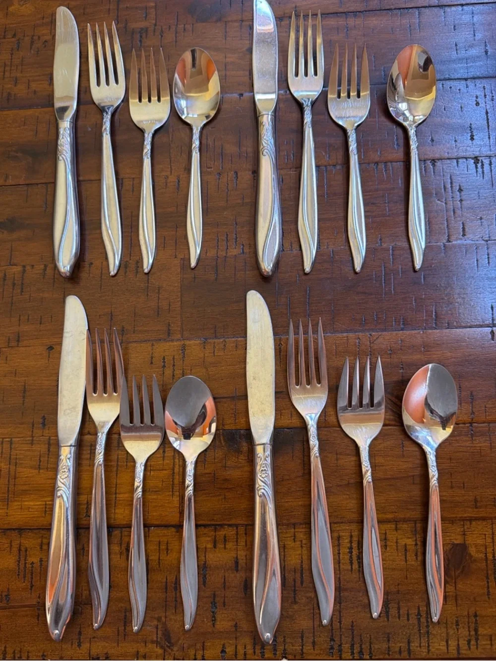Vintage 1960s Imperial USA IMI18 Stainless Flatware – 16 Pc Service for 4